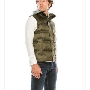 Men's Olive Puffer Vest